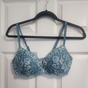 Victoria's Secret Dream Angels Padded No-Wire Lace Floral Bra 36C (Sku A3)